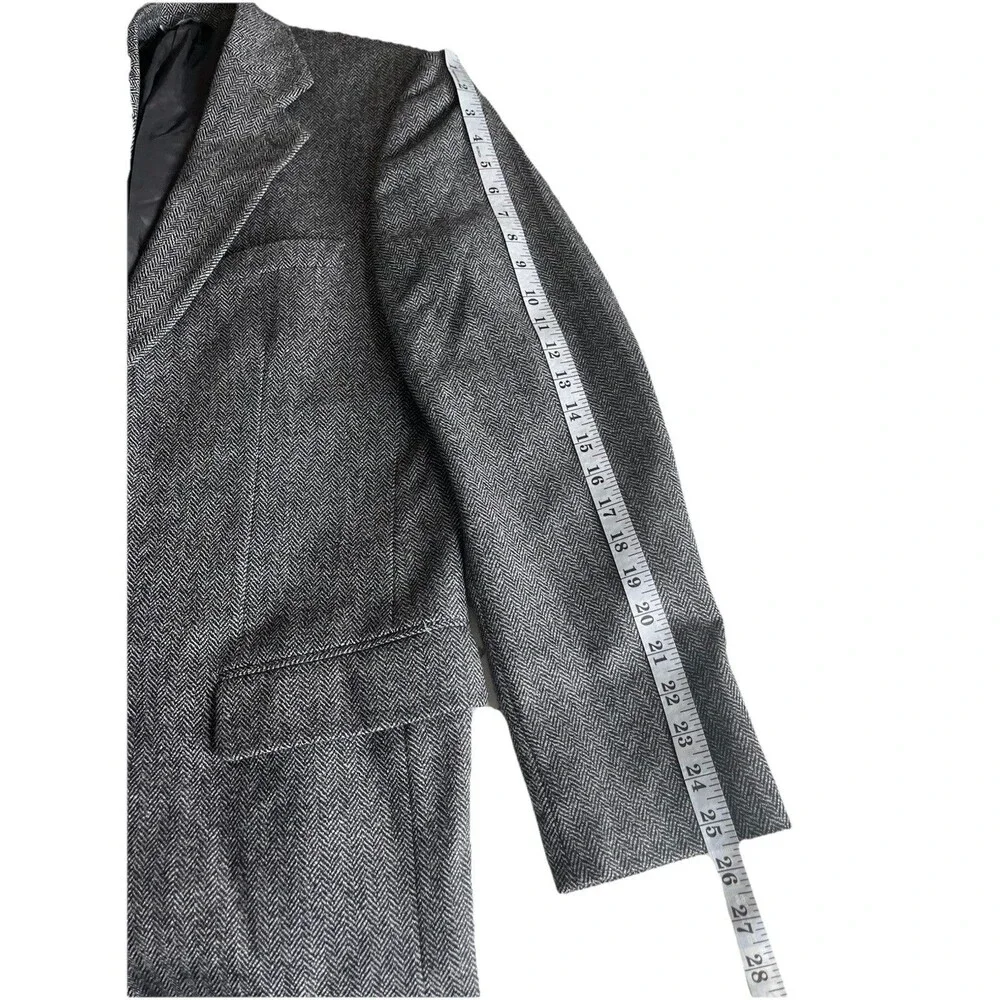 CHIAVARI Fintes Lanifico In Biella Men Blazer 44R Herringbone Tweed Italy 🇮🇹